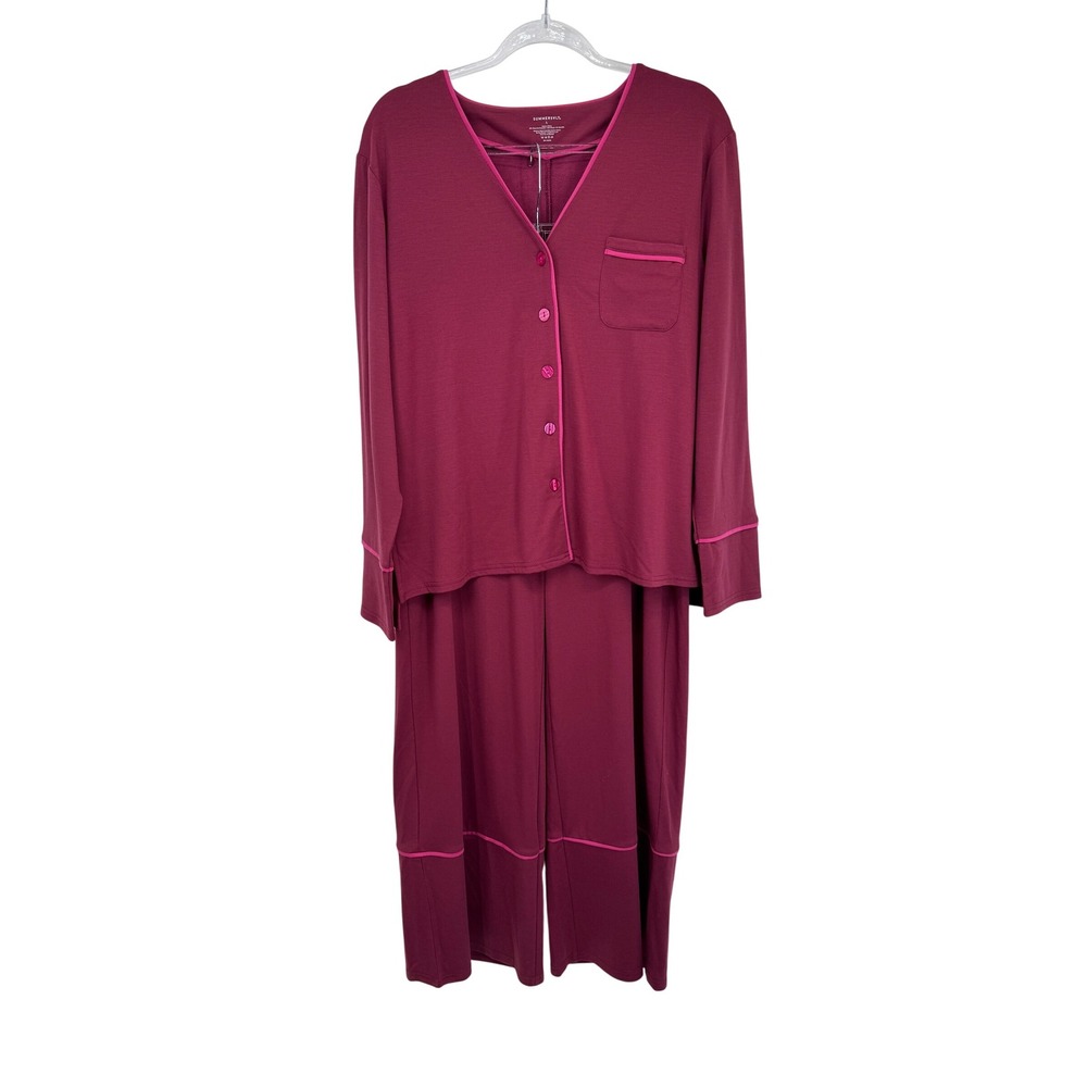 Summersalt Women's L Pink Pajama Set Sleepwear Lounge Recycled Polyester NEW‎